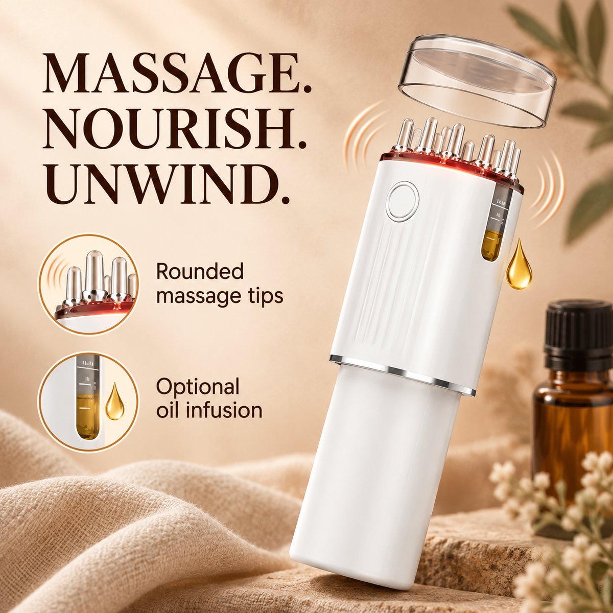 Ollibo Scalp Brush for Fuller, Thicker-Looking Hair